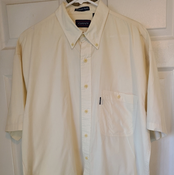 Gant, Men's Short Sleeve Button Down Shirt,  Size: Large Color: White - Picture 3 of 11